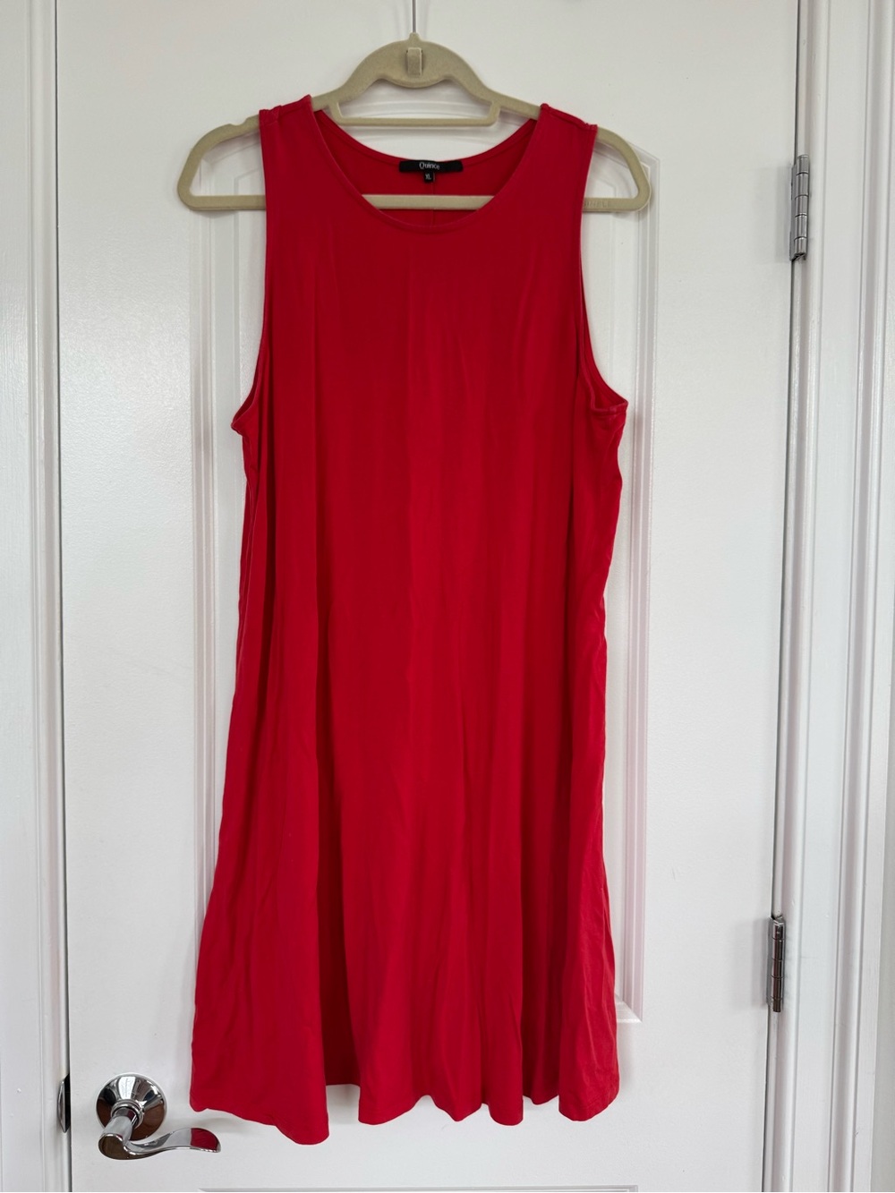 Quince Tencel Red Sleeveless Swing Dress XL